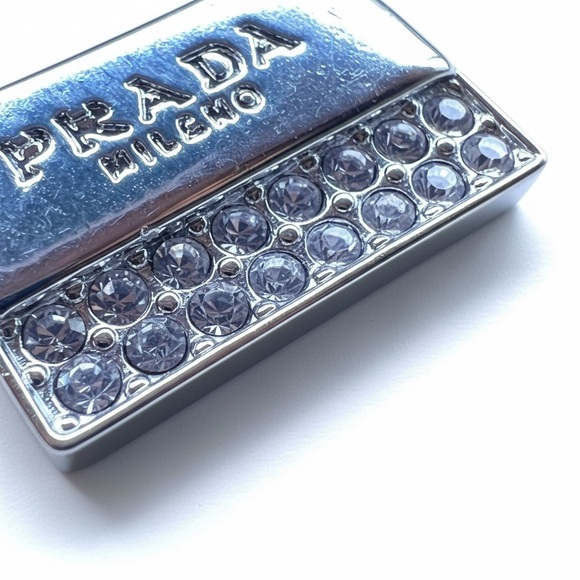 PRADA AUTHENTIC Silver Pendant Charm NEW - Picture 11 of 14